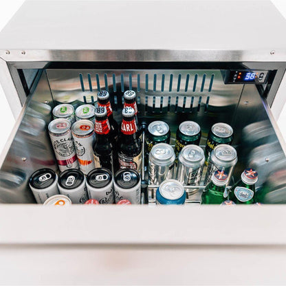 Summerset 24-Inch Deluxe Outdoor Rated 2-Door Fridge