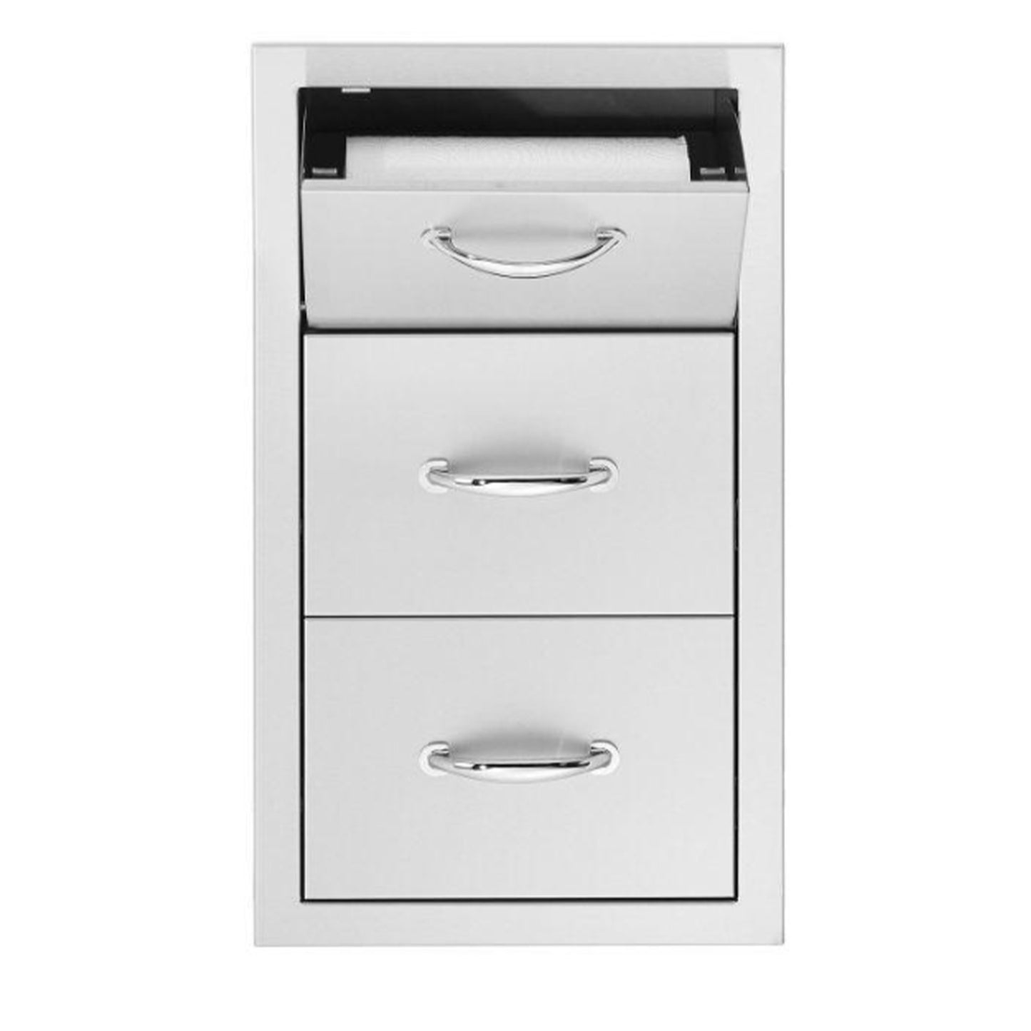 Summerset 15-Inch Steel Masonry Double Access Drawer With Paper Towel Holder