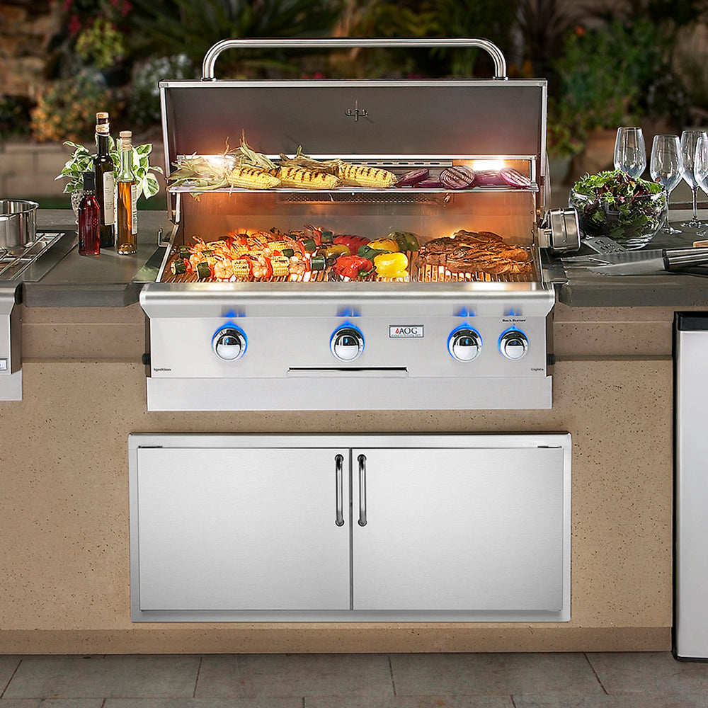 American Outdoor Grill T-Series 36-Inch 3-Burner Built-In Gas Grill W/  Rotisserie