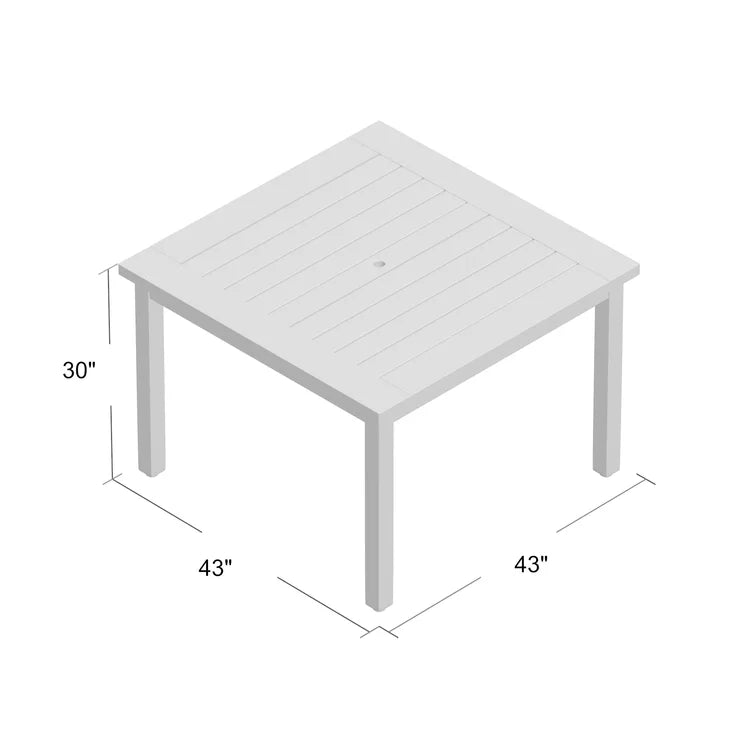 Summer Classics Club Aluminum Square Dining Table