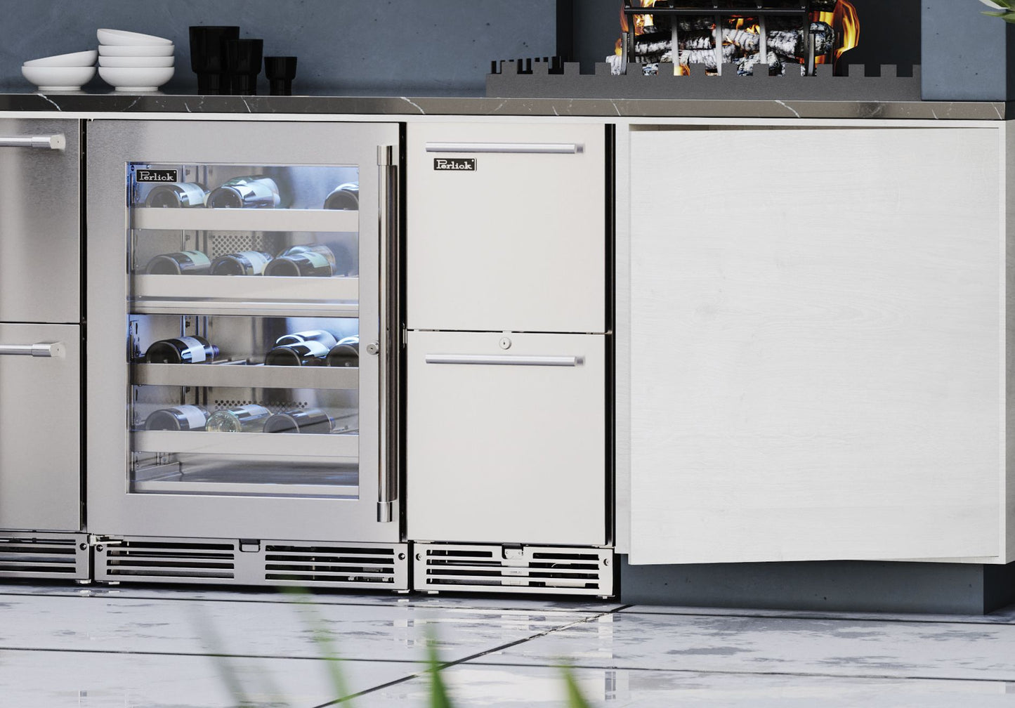 Perlick 15-Inch Signature Series Outdoor Refrigerator Drawers