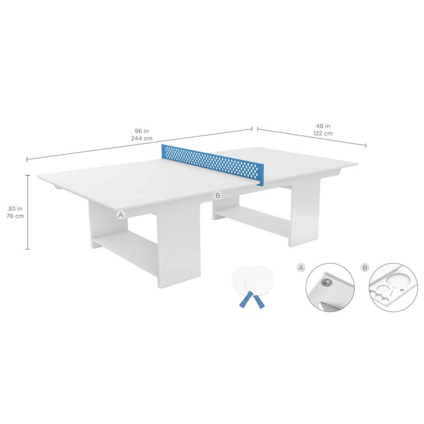 Ledge Lounger Ping Pong Table Set