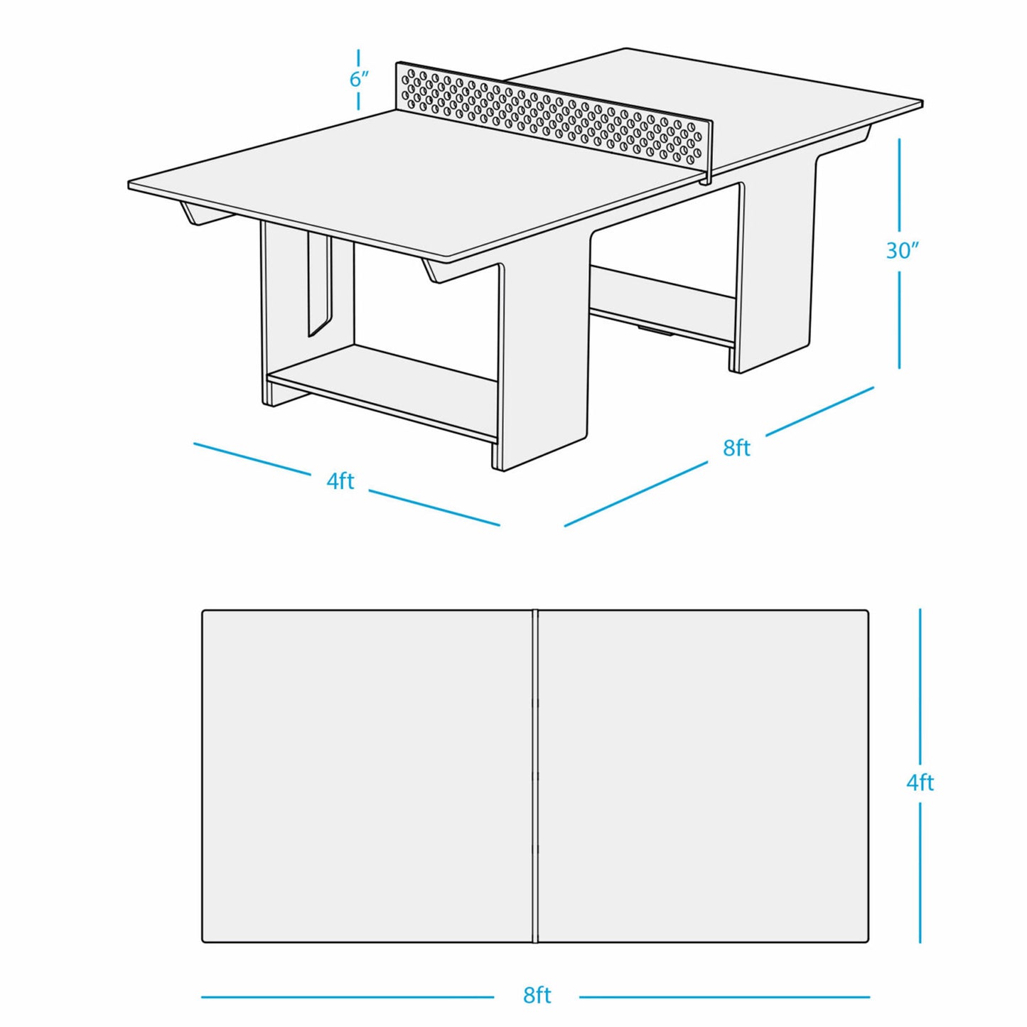 Ledge Lounger Ping Pong Table Set