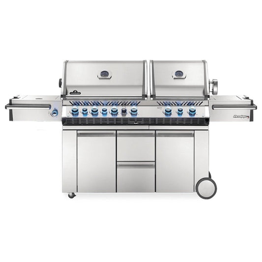 Napoleon Prestige PRO™ 825 Gas Grill w/ Power Side Burner, Infrared Rear & Bottom Burners (Stainless Steel)