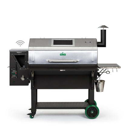 Green Mountain Grills Peak Prime Plus Pellet Grill with WiFi - stainless steel top