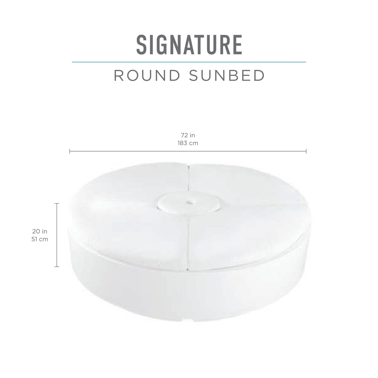 Ledge Lounger Signature Round Sunbed (w/ Umbrella Hole)