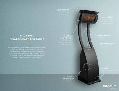 Bromic Heating Tungsten Smart-Heat Gas Freestanding Portable Heater