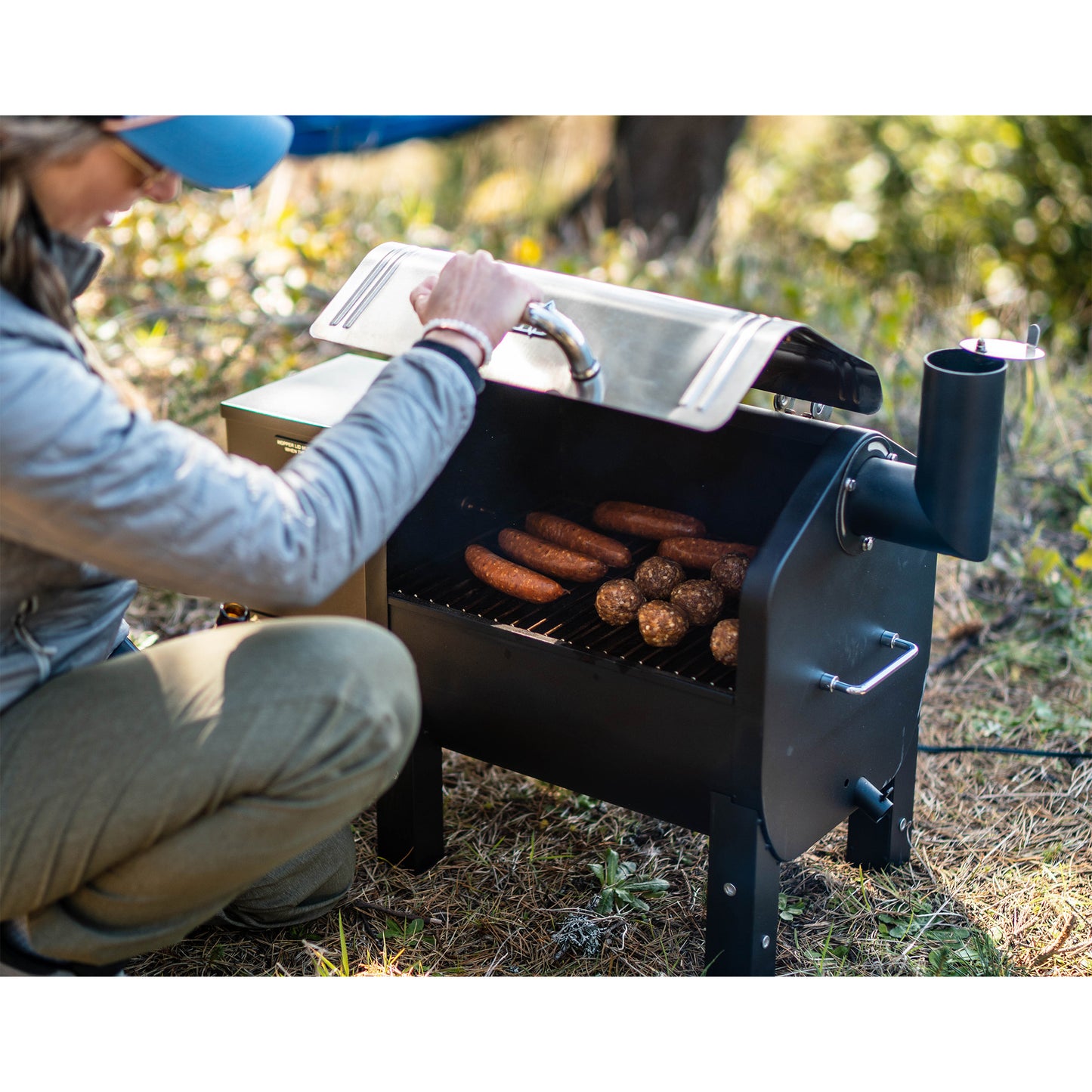 compact Green Mountain Grills Trek Pellet Grill w/ WiFi