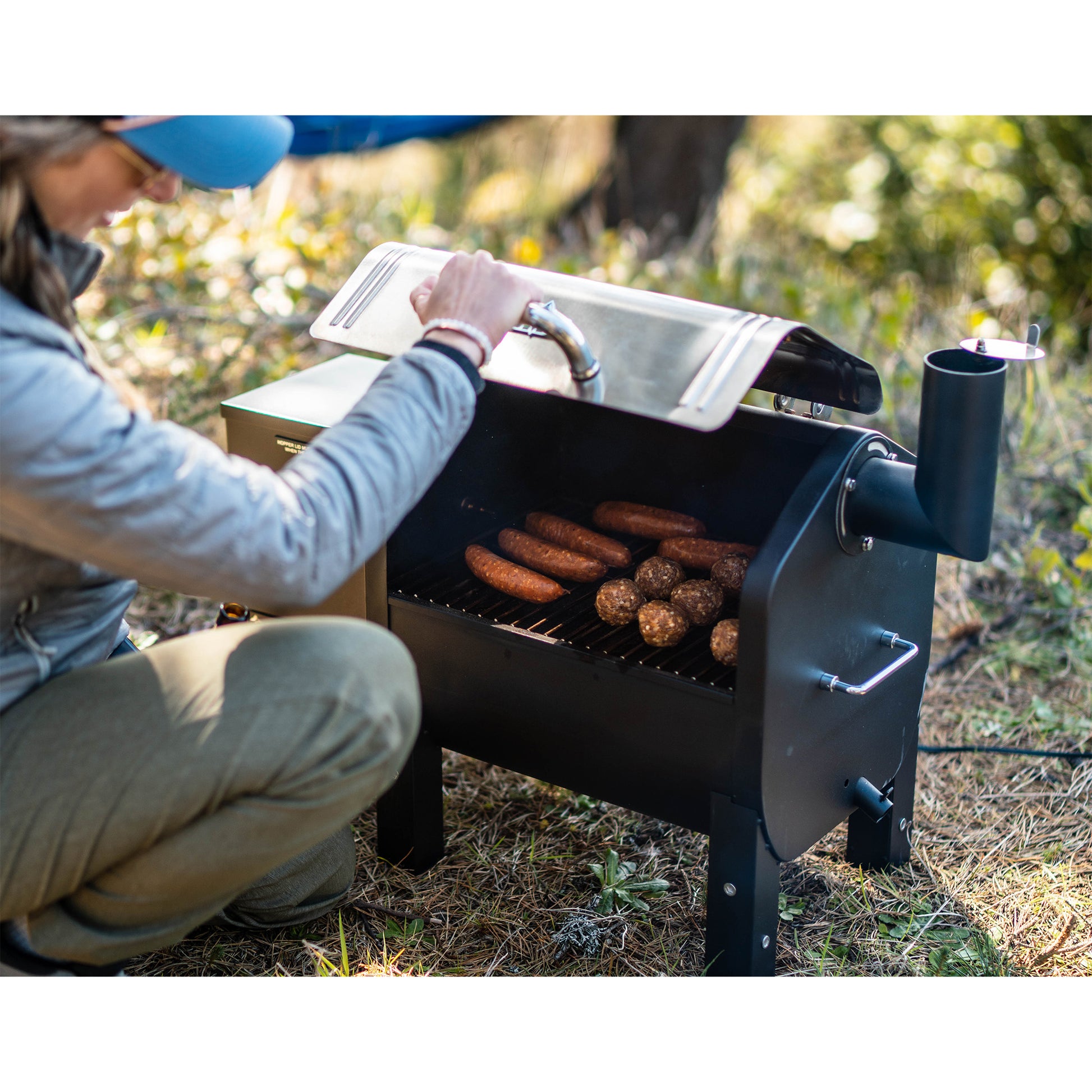 compact Green Mountain Grills Trek Pellet Grill w/ WiFi