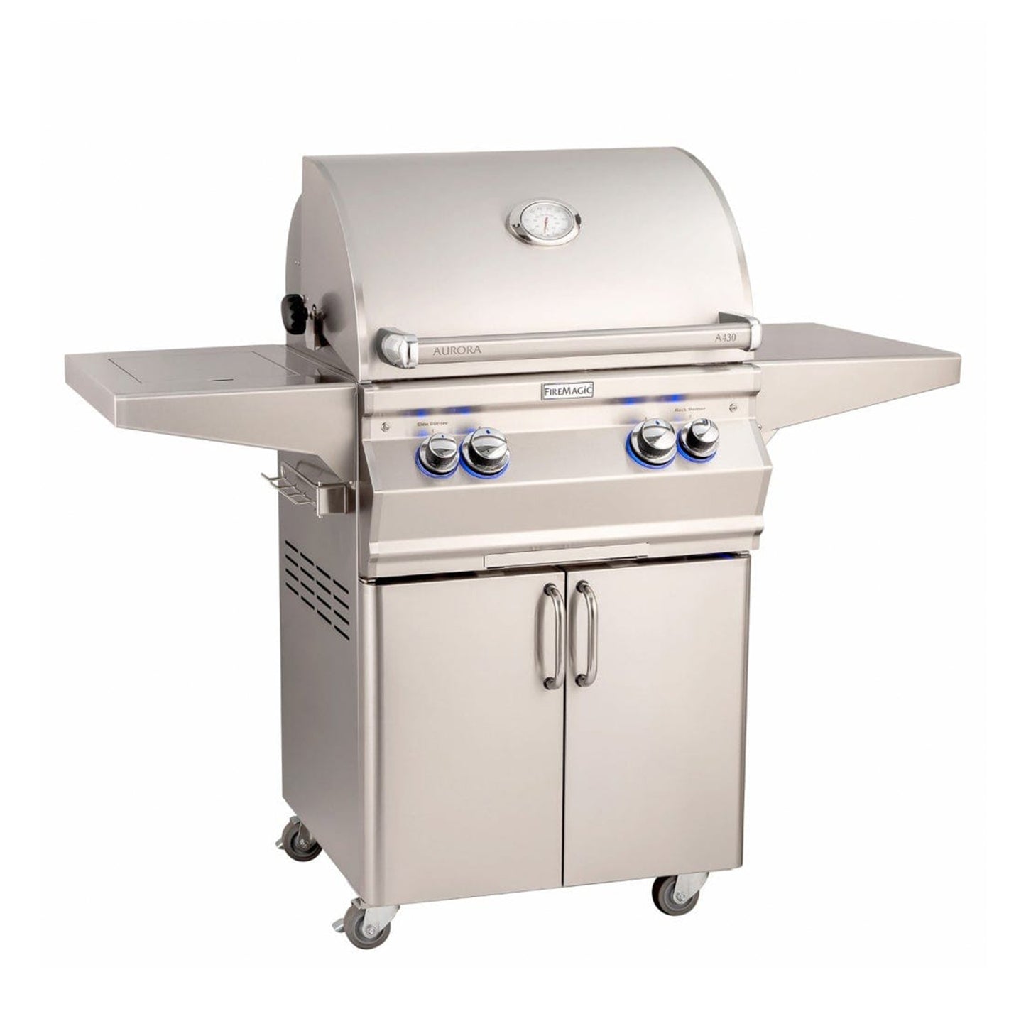 Fire Magic 24-Inch Aurora A430s Gas Grill w/ Single Side Burner & Analog Thermometer