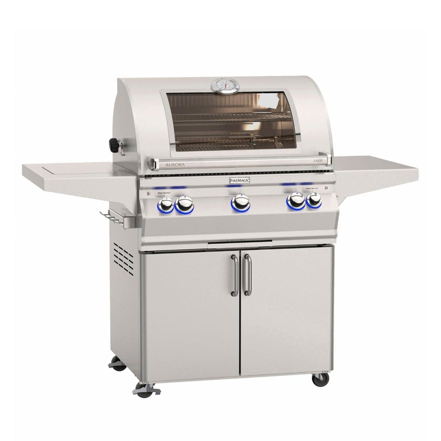 Fire Magic 30-Inch Aurora A660s Propane Grill w/ Single Side Burner & Analog Thermometer