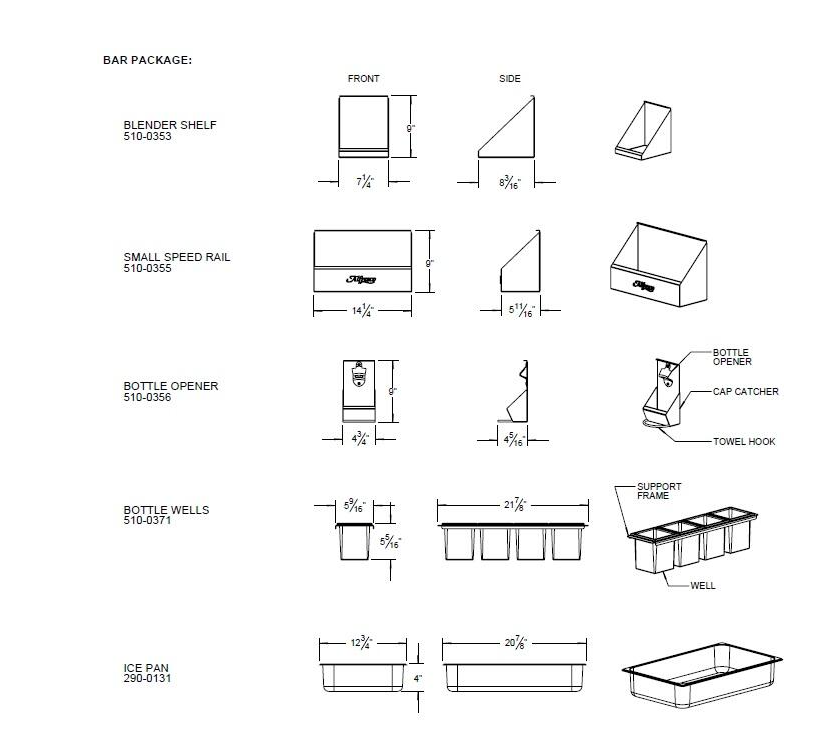 Alfresco Bartending Package for a 30-Inch Sink