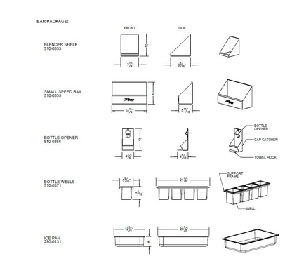 Alfresco Bartending Package for a 30-Inch Sink