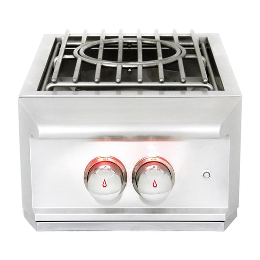 Blaze Professional LUX Built-In Gas Power Burner w/ Wok Ring & Stainless Steel Lid