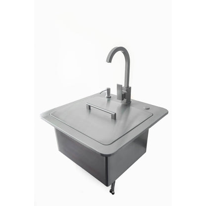 Coyote 21-Inch Sink w/ Faucet, Drain, & Soap Dispenser