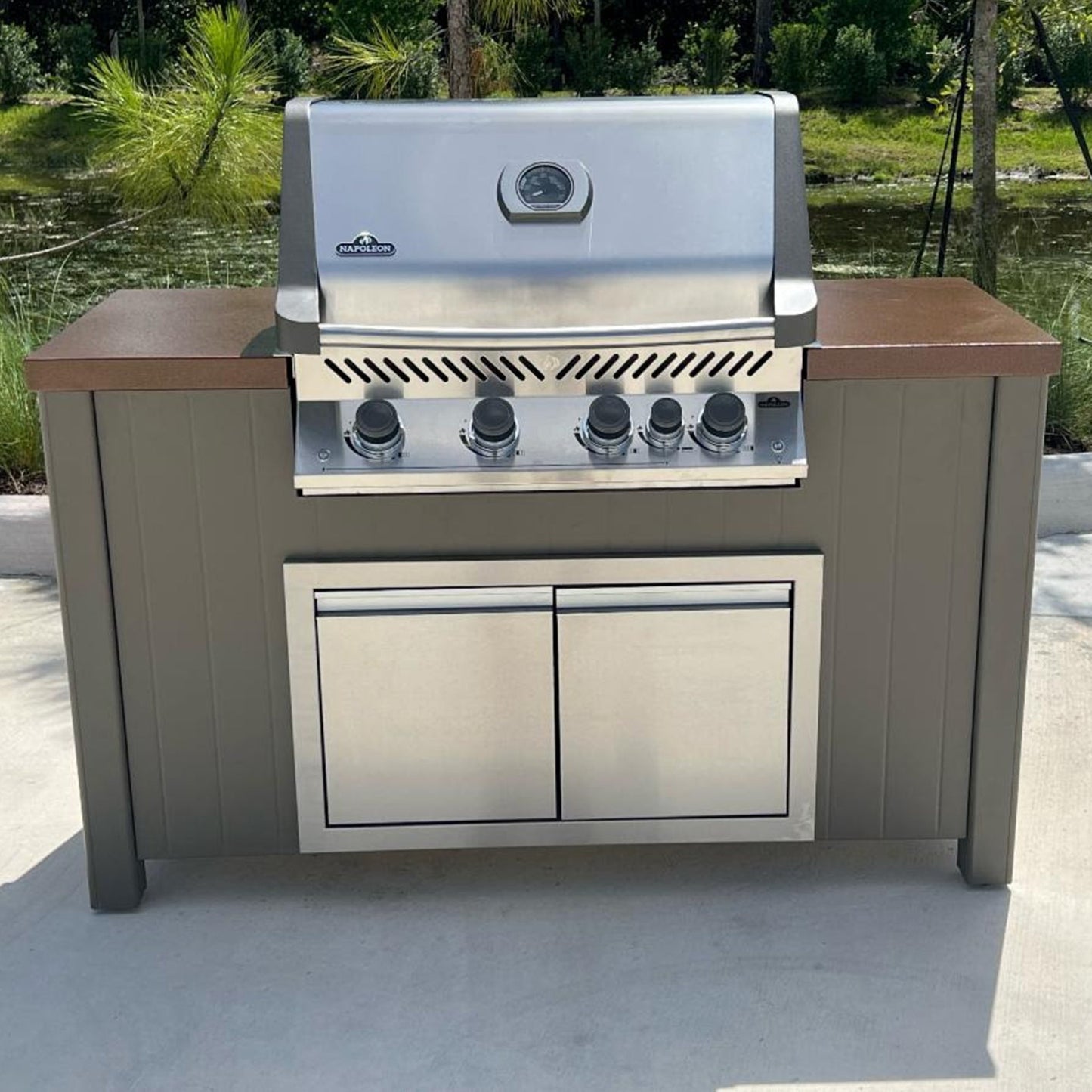 Challenger Flat Pack Grill Carts Bundle (Built-In Grill & Access Doors Included)