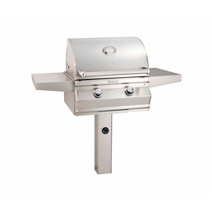 Fire Magic 24-Inch C430s In-Ground Post Mount Grill w/ Analog Thermometer & 1-Hour Timer on Post