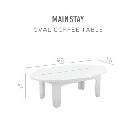 Ledge Lounger Mainstay Oval Coffee Table