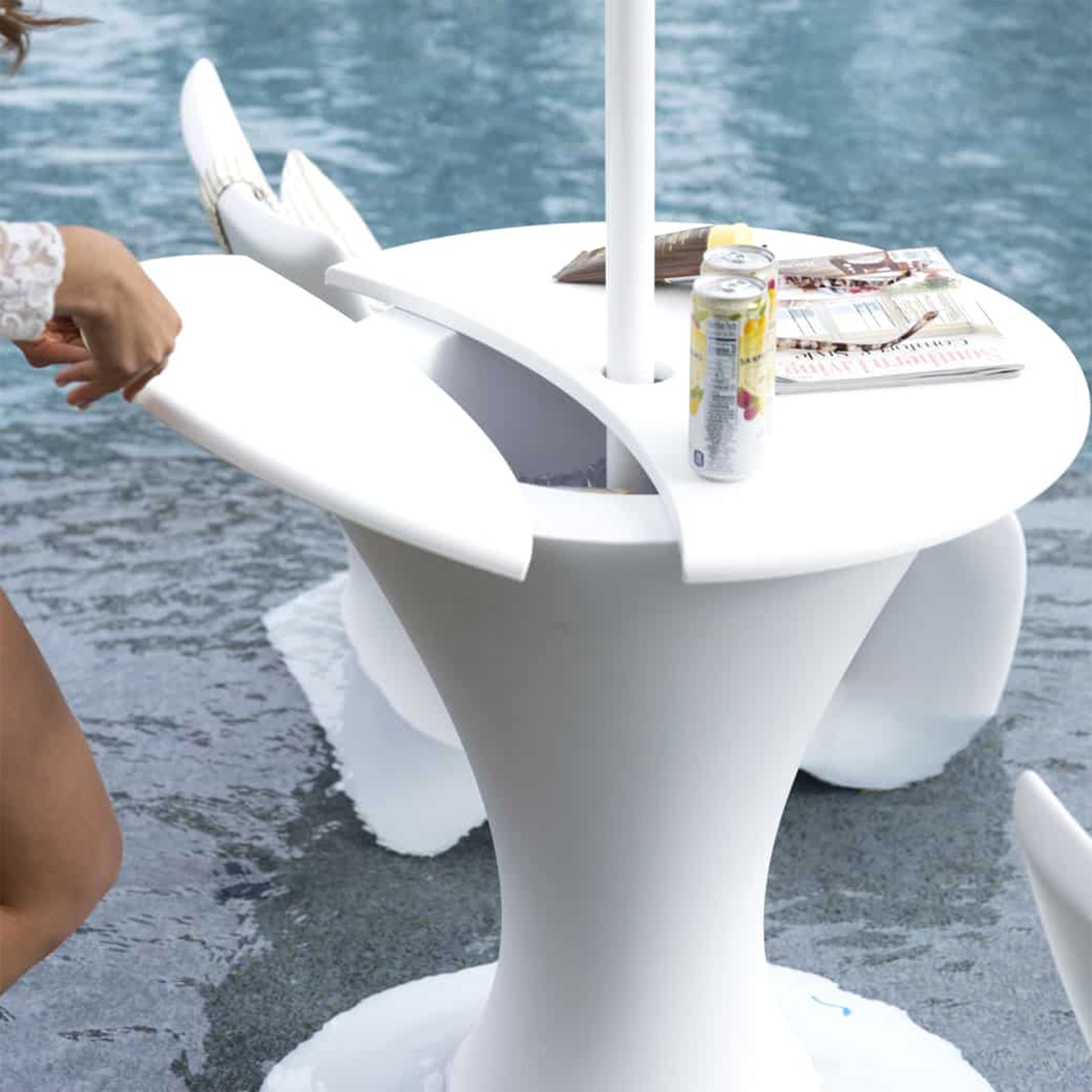 boat patio umbrella Ledge Lounger Autograph Umbrella Stand Ice Bin