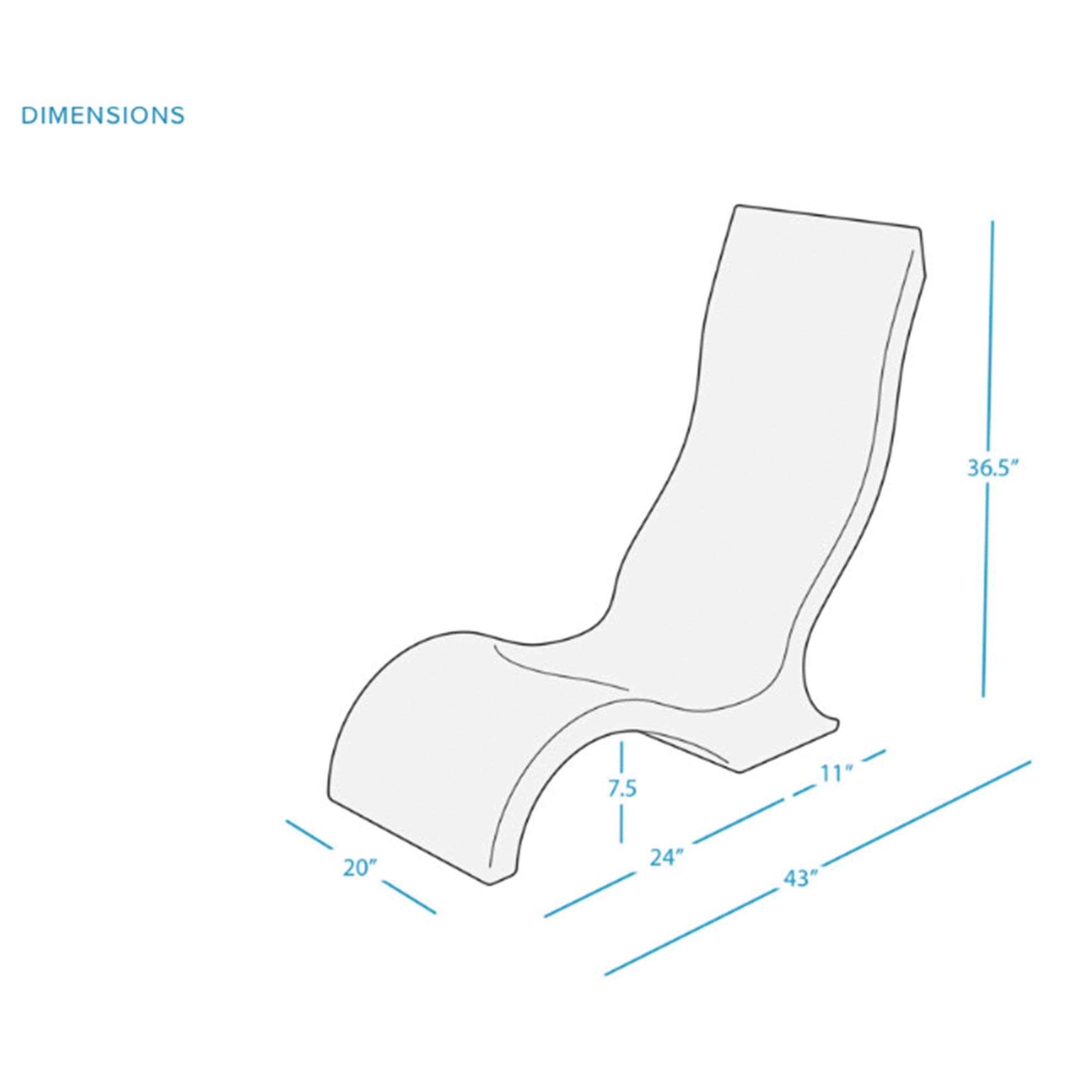 Ledge Lounger Signature Chair dimensions