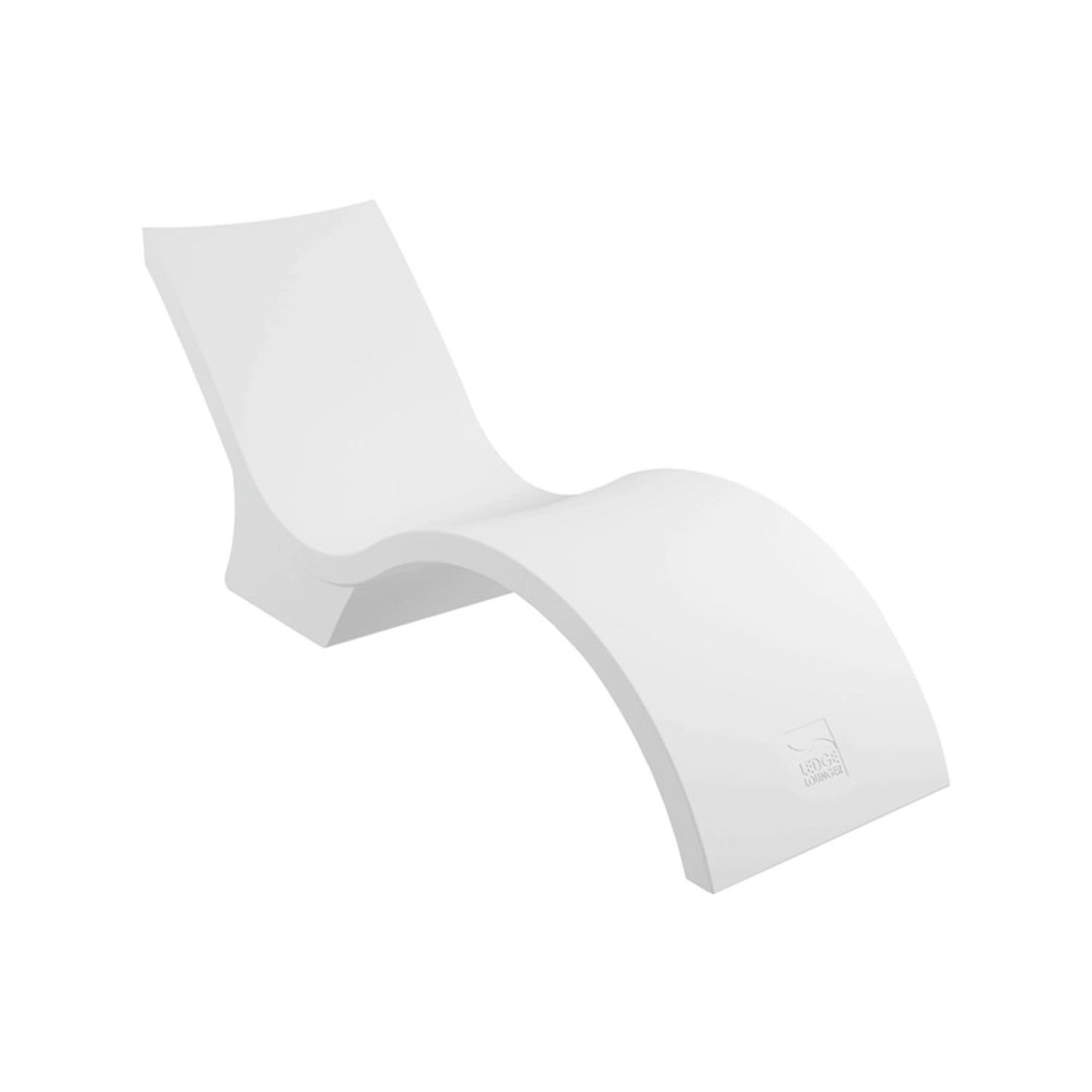 White Signature Chaise Deep In-pool Chair