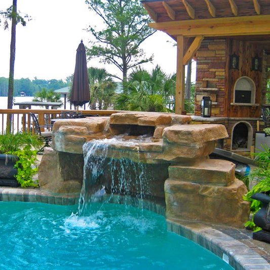 Rico Rock® Loveseat Grotto Swimming Pool Waterfall Kit