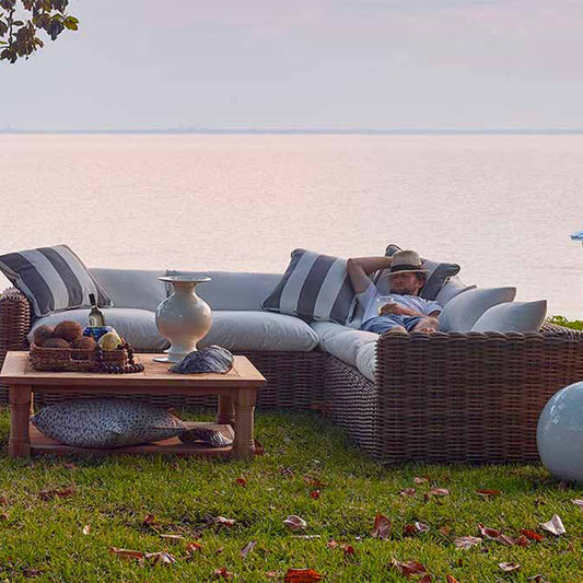 Summer Classics Montecito Woven Left Arm Facing Loveseat