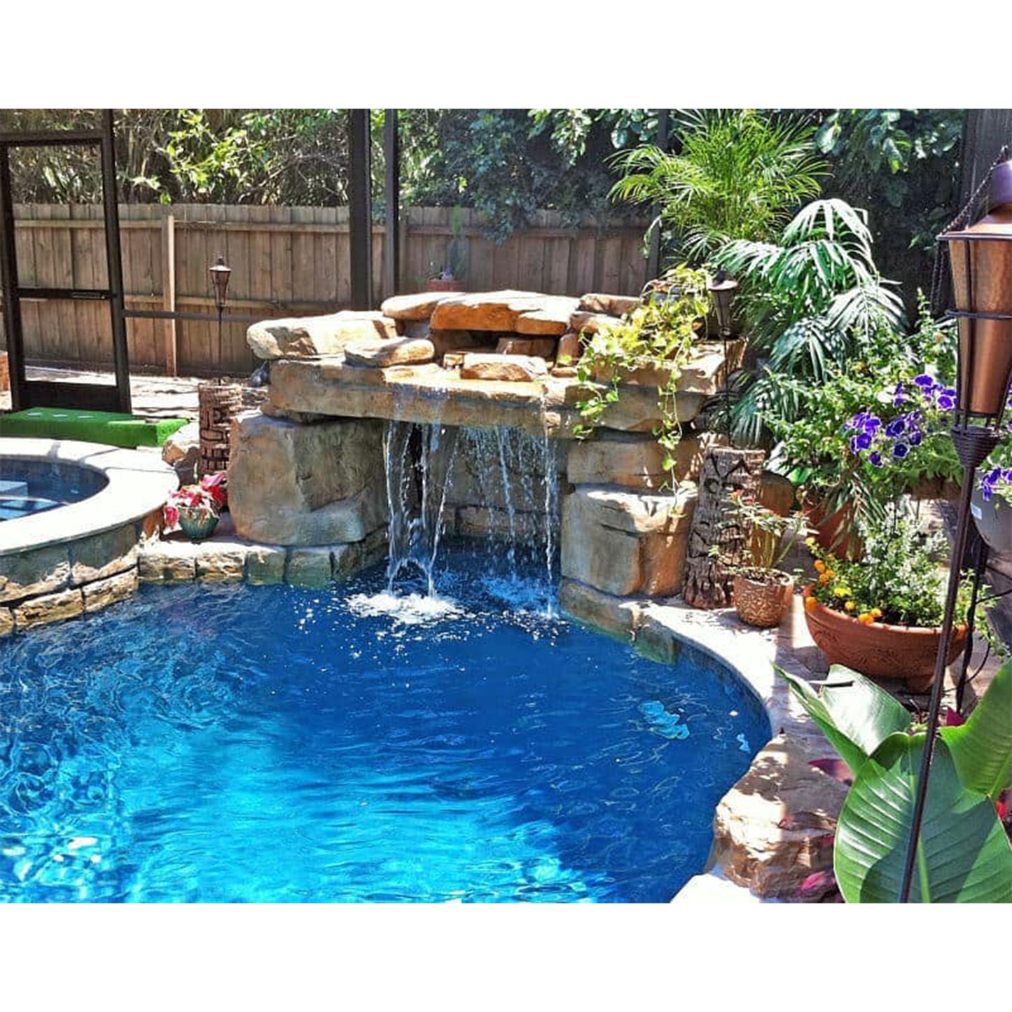 Rico Rock® Loveseat Grotto Swimming Pool Waterfall Kit