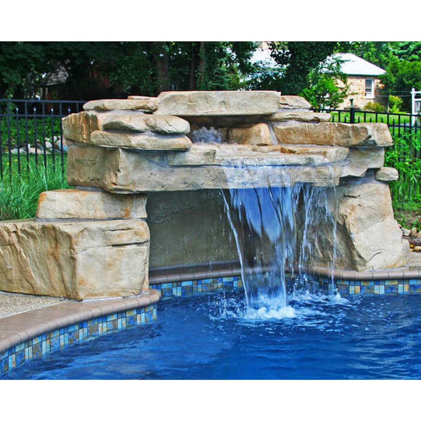 Rico Rock® Loveseat Grotto Swimming Pool Waterfall Kit