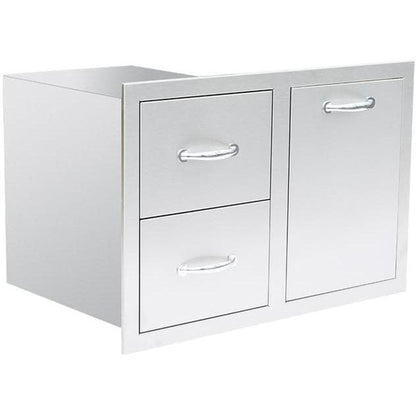 Summerset 33-Inch 2-Drawer Vented LP Tank Pull-Out Drawer Combo