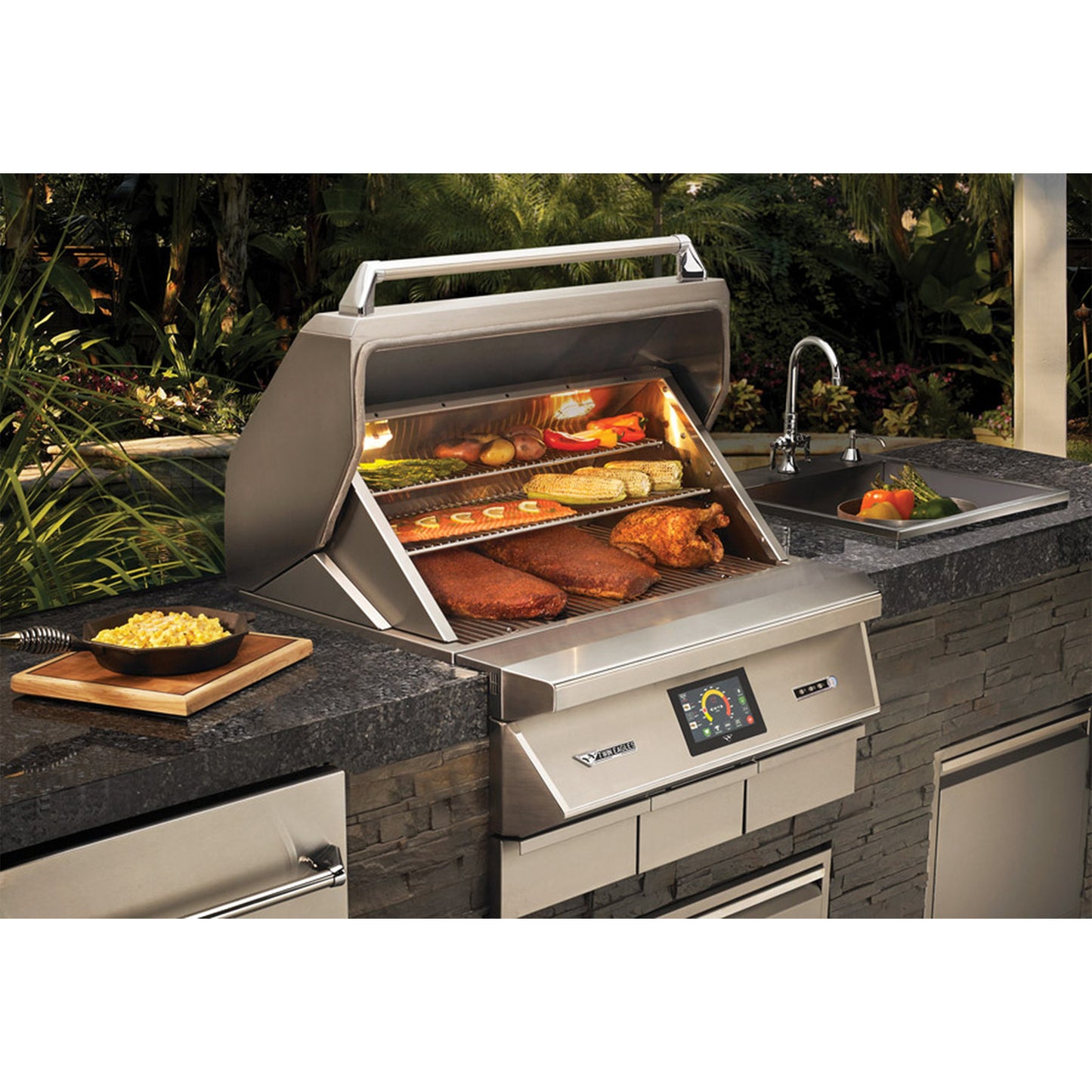 Twin Eagles 36-Inch Wi-Fi Controlled Built-In Stainless Steel Pellet Grill and Smoker
